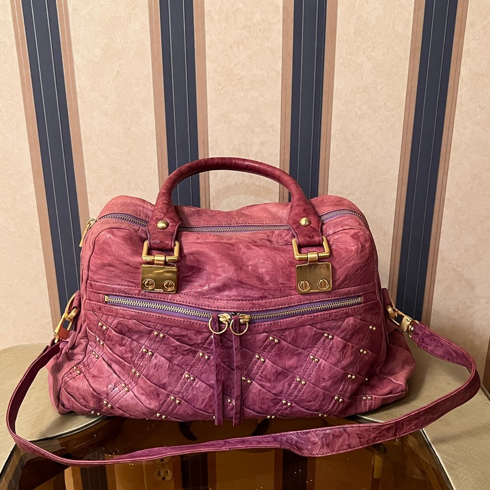 New Treesje Burgundy Leather Shoulder Bag